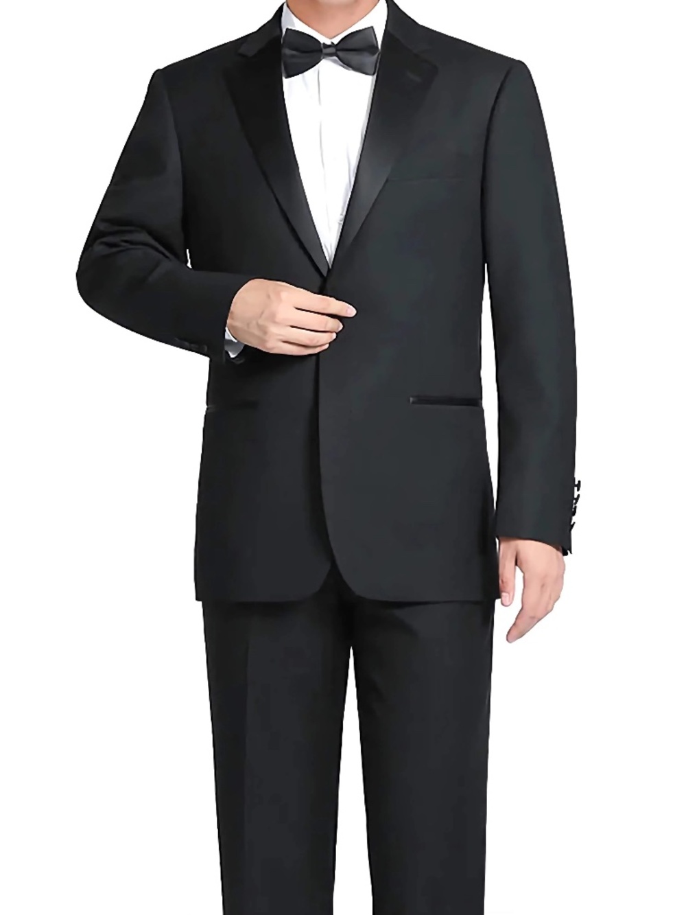 Jean Pierre Full Tuxedo 46R Pants 40" waist 30" inseam Includes suspenders